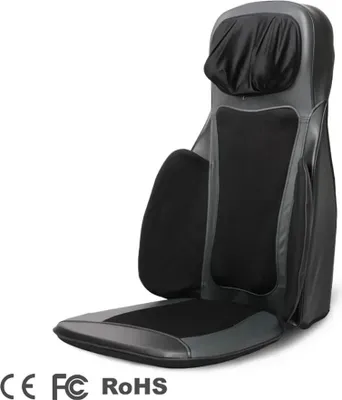 Produktbild von Ganzkörper Massage Sitzauflage - Shiatsu Massagesitz - Wärme & Vibration - 3 Massage- & 3 Vibrationsstufen - Für Auto Büro Zuhause - EU-Stecker - Schwarz