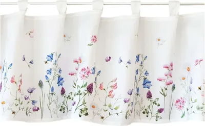 Produktbild von Scheibengardine Bistrogardine Druck Blumenwiese Frühling Sommer 30 x 150 cm Bistrogardine