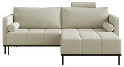 Produktbild von Selsey Skilia - Schlafsofa mit Schlaffunktion, 3-Sitzer, Strickstoff Hellbeige, 224 cm