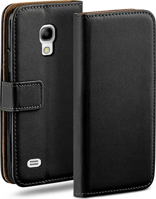 Produktbild von moex® Book Case kompatibel mit Samsung Galaxy S4 - Hülle 360 Grad klappbar, Schwarz