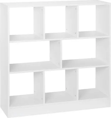 Image de Étagère à 8 compartiments, blanche, 97 x 30 x 100 cm