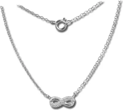 Produktbild von SilberDream Halskette 925 Silber 45cm Damen Schmuck Unendlich silber D2SDK8010J