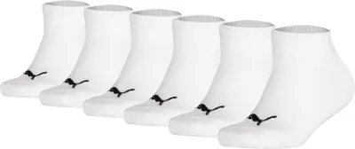 Produktbild von PUMA Kinder Sneakersocken 6er Pack - Invisible, ECOM, einfarbig, Logo Weiß 23-26