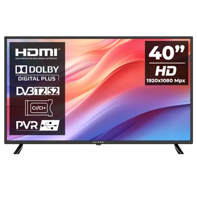 Produktbild von Kiano Slim TV Telewizor 40" cali (100 cm) | LED Full HD 1080p Matryca TV (FHD) | Potrójny tuner (DVB-T2, CI, CI+) | 2 wejścia HDMI | USB multimedialny