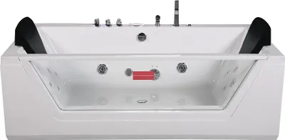 Produktbild von Whirlpool Indoor Spa Badewanne Whirlpool LUGANO weiß 185x90x62 cm LED Massagedüsen Whirlwanne Home Spa Badezimmer Ausstattung 2 Personen