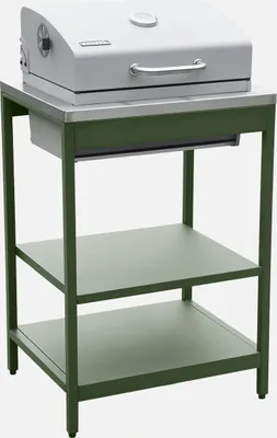 Immagine prodotto di Modulo cucina da esterno con barbecue a carbonella, Verde