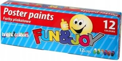 Obrázok produktu pre Plagátové farby 12 farieb 20 ml Fun&Joy