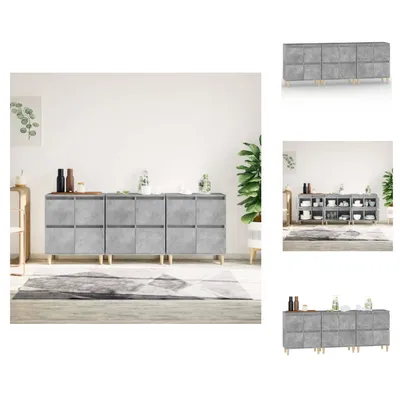 Obrázok produktu pre vidaXL Príborníky 3 ks. Betónová sivá 60x35x70 cm materiál na báze dreva - Príborníky