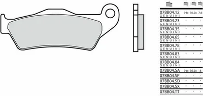 Zdjęcie produktu dla Klocki hamulcowe BREMBO Street Sintered Metal - 07BB04SA