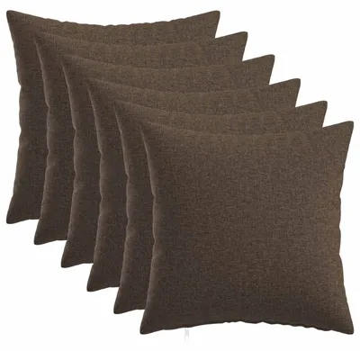 Zdjęcie produktu dla 6 pokrowców na poduszki, kolor taupe, 40 x 40 cm, materiał: tkanina