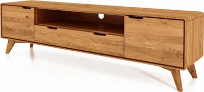 Produktbild von TV-Board Gerg aus Wildeiche massiv 180x40x48 mit 2 Türen 1 Schublade 1 Fach
