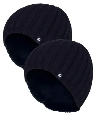 Produktbild von Grobe Weiche Gerippte Wintermütze Für Herren - 2er Pack