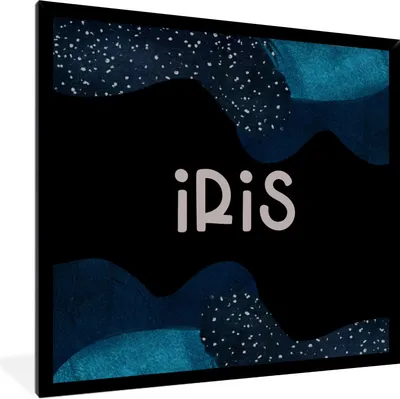 Produktbild von MuchoWow® Gerahmtes Poster Iris - Pastell - Mädchen 40x40 cm - Poster mit Schwarzem Bilderrahmen Wandposter Rahmen Foto Bilder - Mit Rahmen - Wanddekoration Schlafzimmer