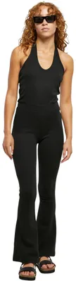 Productafbeelding van Urban Classics dames jumpsuit, stretch interlock, halterneck model, zwart
