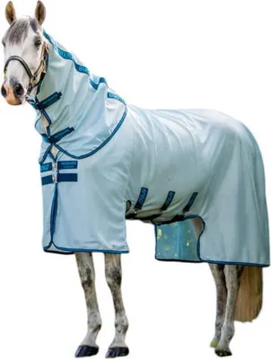 Produktbild von Horseware Ireland Fly Rug Amigo Bug Buster Plus Horse Rug Azure Blue/ Navy & Electric Blue 145 (6'6)