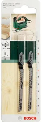 Obrázek produktu pro Bosch 2 609 256 723, List pro přímočarou pilu, Dřevo, Vysokouhlíková ocel, Černá, Šedá, Nerezová ocel, 5,9 cm, 1,4 mm