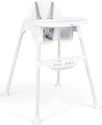 Produktbild von DREAMADE 4-in-1 Baby Hochstuhl, verstehllbar Kinderhochstuhl mit abnehmbares Tablett, Fußstütze, & 5-Punkt-Sicherheitsgurt, von 6-36 Monaten, Belastbarkeit bis 15 kg