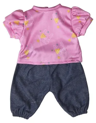Immagine prodotto di Set di vestiti per bambole Skrallan: jeans e maglietta per bambole da 36-40 cm