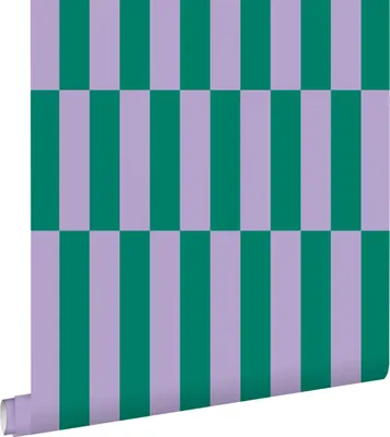 Immagine prodotto di ESTAhome carta da parati strisce viola e verde 50 x 900 cm