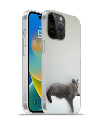 Produktbild von MuchoWow® Handyhülle Schutzhülle Hülle für Apple iPhone 14 Pro Max Katze - Britisch Kurzhaar - Grau - Mädchen - Kinder - Jungen - Kinder Silikon Softcase Handy Hülle - Hardcover