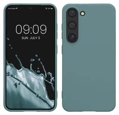 Produktbild von kwmobile Handyhülle für Samsung Galaxy S23 Hülle - TPU Case - Kabelloses Laden - Schutzhülle Cover in Arctic Night