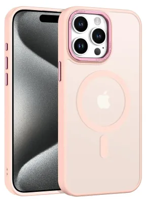 Obrázok produktu pre Puzdro na mobilný telefón pre iPhone 15 Pro Max puzdro MagSafe kompatibilné s kovovým rámom fotoaparátu Magnetové puzdro TPU ochrana okrajov