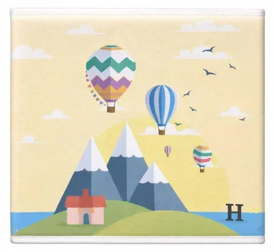 Produktbild von Prendi Home Aufbewahrungsbox 30x30x30 cm faltbar – Kinderzimmer Stoffbox Motiv fliegend Ballon Print