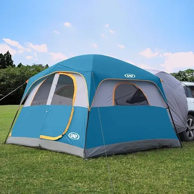 Produktbild von Heckzelt Auto, SUV Zelt für Camping 6 Personen - 2 in 1 Autozelt Einfacher Aufbau mit Regenschutz, Familienzelt 3 m x 2,7 m x 2 m (H)