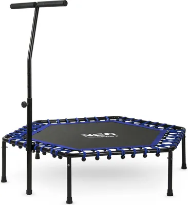 Obrázek produktu pro Neo-Sport 1102 Trampolína fitness s madlem 127 cm - šestiúhelníková modrá