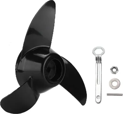 Image de accessoire de remplacement d'hélice 3 pales Convient pour 50lb 60lb 68lb 88lb moteurs hors-bord 12V 24V