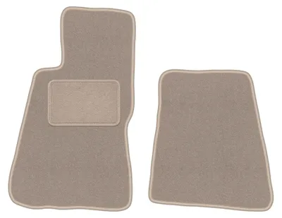 Image de Tapis avant en moquette pour Smart Roadster 2002-2005 (roadster) – 2 pièces, beiges, sur mesure – Wielganizator LUX