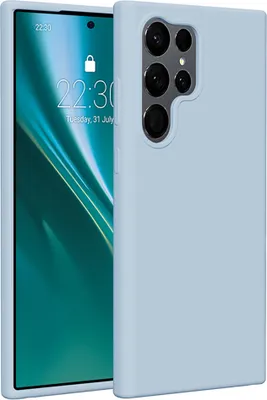 Produktbild von Etteri Silikonhülle für Samsung Galaxy S23 Handyhüllen Ultra Hellblau