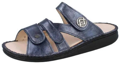 Produktbild von FINN COMFORT Agueda Damen Pantolette blau jeans Glattleder - Größe: 38