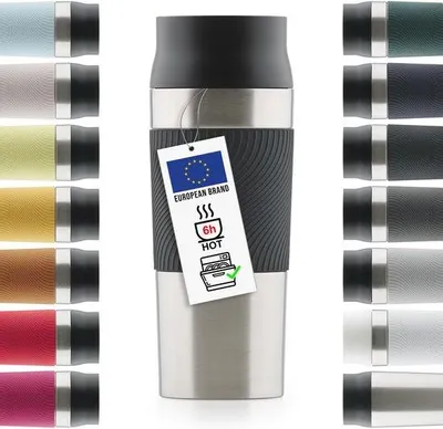 Produktbild von Famanu Thermosbecher Edelstahl - 500ml - Warm & Kalt mit Einhandverschluss