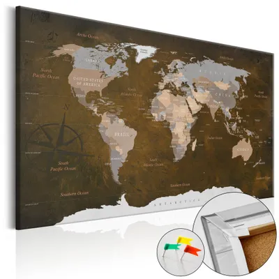 Obrázok produktu pre Korkový obraz z netkanej textílie - Cinnamon Travels 120x80 cm Karty k-A-0086-p-c