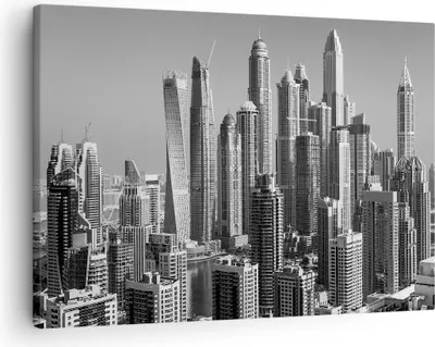 Produktbild von Bild auf Leinwand - Leinwandbild - Einteilig - Wolkenkratzer Fotografie Dubai - 70x50cm - Wand Bild - Wanddeko - Wandbilder - Leinwanddruck - Bilder - Wanddekoration - Leinwand bilder - AA70x50-4388