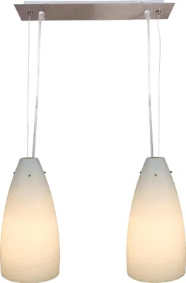 Obrázek produktu pro Skleněné závěsné svítidlo Näve - Materiál: sklo, kov - Barva: bílá, světlý kov; 7009123