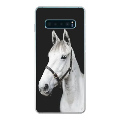 Produktbild von MuchoWow® Handyhülle Schutzhülle Hülle für Samsung Galaxy S10 Lite Pferd - Halfter - Weiß Silikon Softcase Handy Hülle - Schutz