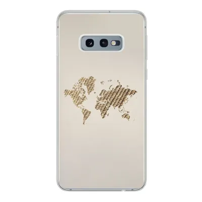 Produktbild von MuchoWow® Handyhülle Schutzhülle Hülle für Samsung Galaxy S10e Weltkarte - Seil - Braun Silikon Softcase Handy Hülle - Handy