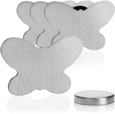 Image de com-four® 4x poids pour nappe - poids pour nappe en acier inoxydable - pince magnétique pour nappe - env. 55 g