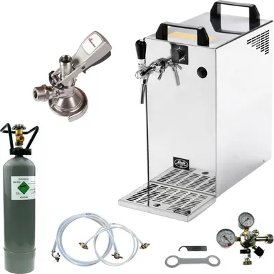 Produktbild von Bierkühler Bierzapfanlage 60 L - 1-leitig - KOMPLETTSET - KEG Flach - CO2 2 Kg