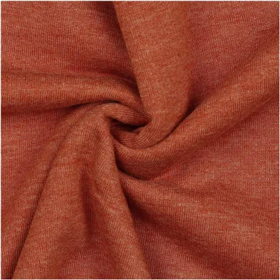 0,5m melierter Sweat-Stoff Meterware Oeko-Tex Sweatstoff Sweat terrakotta