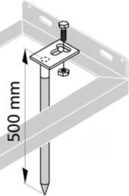 Produktbild von Bodenanker für Fahrradständer inkl. Schraube (2er Set)
