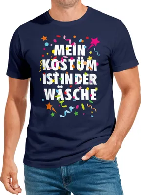 Produktbild von Herren T-Shirt Fasching Karneval Kostüm Verkleidung Last Minute Faschingskostüme Männer Funshirt Moonworks®