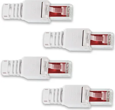 Produktbild von Netzwerkstecker 4x Cat6 Netzwerk Stecker werkzeuglos Cat7 Cat5 LAN Kabel RJ45