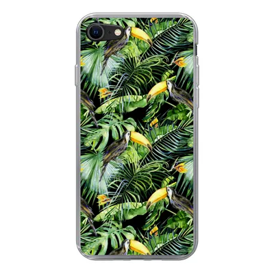 Produktbild von MuchoWow® Handyhülle Schutzhülle Hülle für iPhone SE 2022 Tukan - Muster - Pflanzen Silikon Softcase Handy Hülle - Schutzhülle