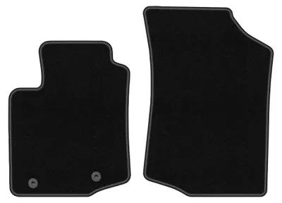 Produktbild von Velours-Fußmatten Vorne für Peugeot 108 2014- (Schrägheck) – 2-tlg, Schwarz, passgenau – Wielganizator BASIC