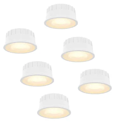 Produktbild von hoftronic LED Modul 6W 570lm CCT dimmbar 2700K-6000K Weiß 6er Set