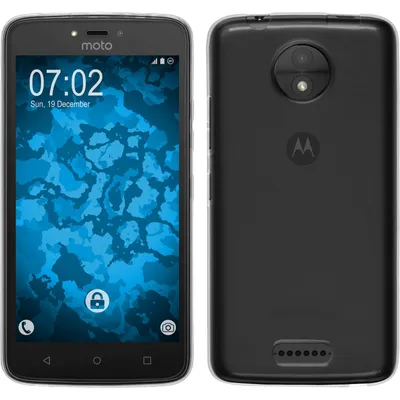 Produktbild von PhoneNatic Case kompatibel mit Lenovo Moto C - Crystal Clear Silikon Hülle transparent + 2 Schutzfolien