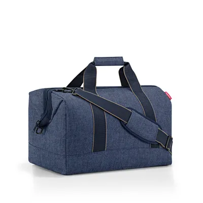 Zdjęcie produktu dla reisenthel allrounder L, torba podróżna, torba sportowa, Herringbone Dark Blue, 30 L, MT4113